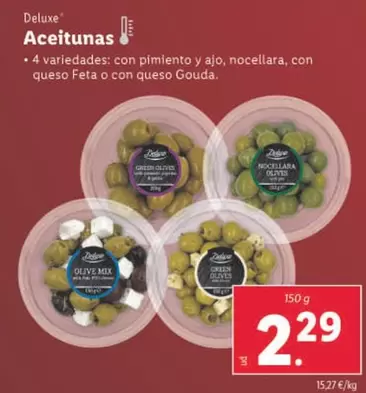 Oferta de Deluxe - Aceitunas por 2,29€ en Lidl