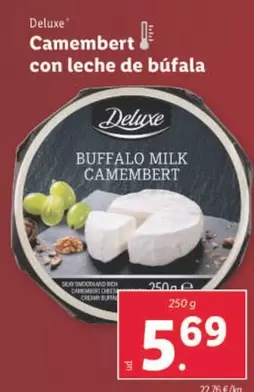 Oferta de Deluxe - Camembert Con Leche De Búfala por 5,69€ en Lidl