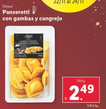 Oferta de Deluxe - Panzerotti Con Gambas Y Cangrejo por 2,49€ en Lidl