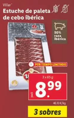 Oferta de Villar - Estuche De Paleta De Cebo Ibérica por 8,99€ en Lidl