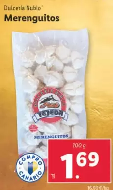 Oferta de Dulcería Nublo - Merenguitos por 1,69€ en Lidl