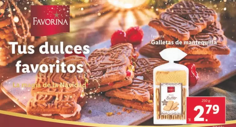 Oferta de Favorina - Galletas De Mantequilla por 2,79€ en Lidl