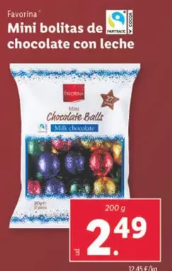 Oferta de Favorina - Mini Bolitas De Chocolate Con Leche por 2,49€ en Lidl