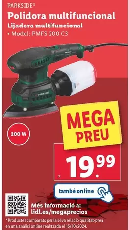 Oferta de Parkside - Lijadora Multifuncional  por 19,99€ en Lidl