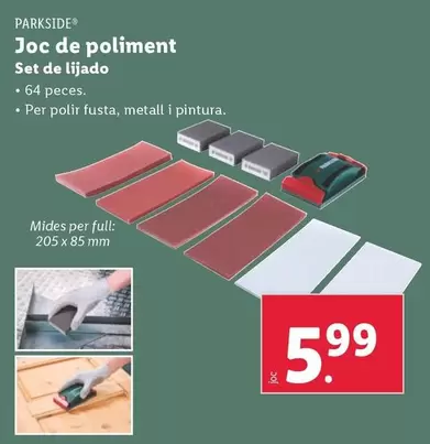 Oferta de Parkside - Set De Lijado por 5,99€ en Lidl