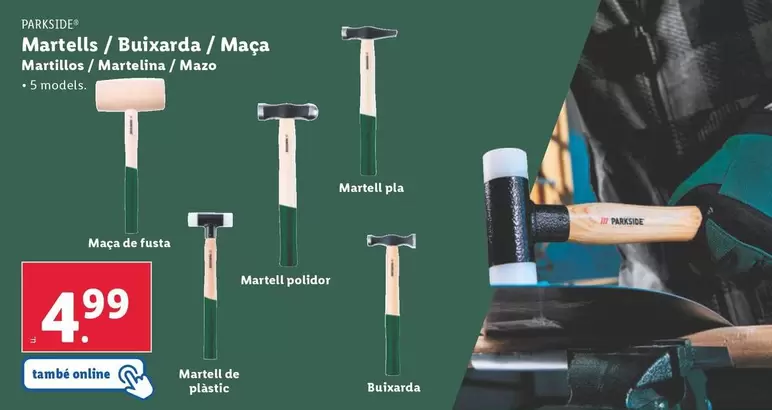 Oferta de Parkside - Martillos/Martelina/Mazo  por 4,99€ en Lidl