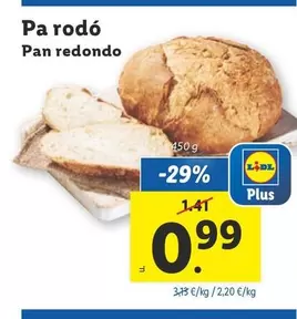 Oferta de Pan Redondo por 0,99€ en Lidl