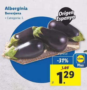 Oferta de Berenjena por 1,29€ en Lidl