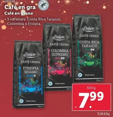 Oferta de Deluxe - Café En Grano  por 7,99€ en Lidl