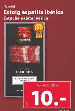 Oferta de Navidul - Estuche Paleta Ibérica  por 10€ en Lidl