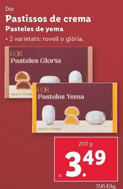 Oferta de Dor - Pasteles De Yema por 3,49€ en Lidl