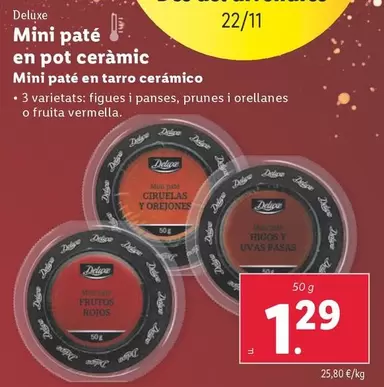 Oferta de Deluxe - Mini Paté En Tarro Cerámico  por 1,29€ en Lidl