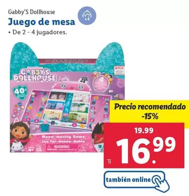 Oferta de Gabby'S Dollhouse - Juego De Mesa por 16,99€ en Lidl