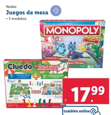 Oferta de Hasbro - Juegos De Mesa por 17,99€ en Lidl