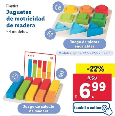 Oferta de Playtive - Juguetes De Motricidad De Madera  por 6,99€ en Lidl