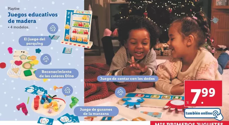 Oferta de Playtive - Juegos Educativos De Madera por 7,99€ en Lidl