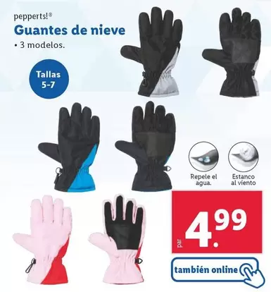 Oferta de Pepperts - Guantes De Nieve por 4,99€ en Lidl