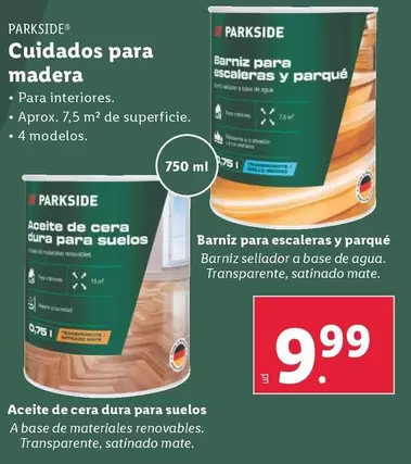 Oferta de Parkside - Cuidados Para Madera por 9,99€ en Lidl