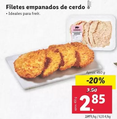 Oferta de Filetes Empanados De Cerdo  por 2,85€ en Lidl