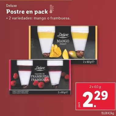 Oferta de Deluxe - Postre En Pack por 2,29€ en Lidl