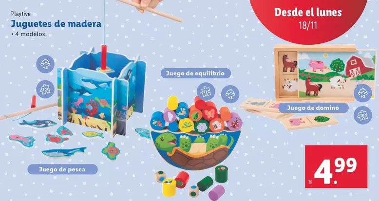 Oferta de Playtive - Juguetes De Madera por 4,99€ en Lidl