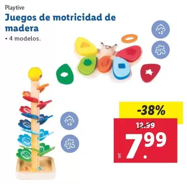 Oferta de Playtive - Juegos De Motricidad De Madera por 7,99€ en Lidl