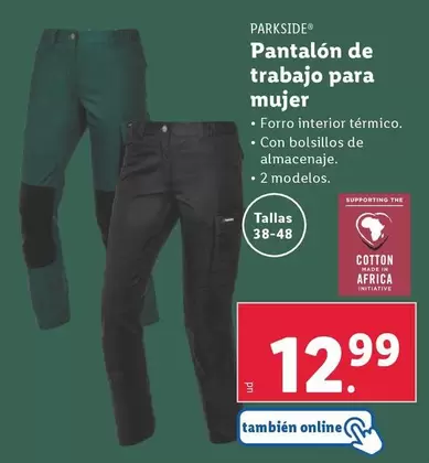 Oferta de Parkside - Pantalón De Trabajo Para Mujer por 12,99€ en Lidl