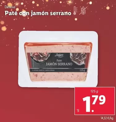 Oferta de Deluxe - Paté Con Jamón Serrano por 1,79€ en Lidl