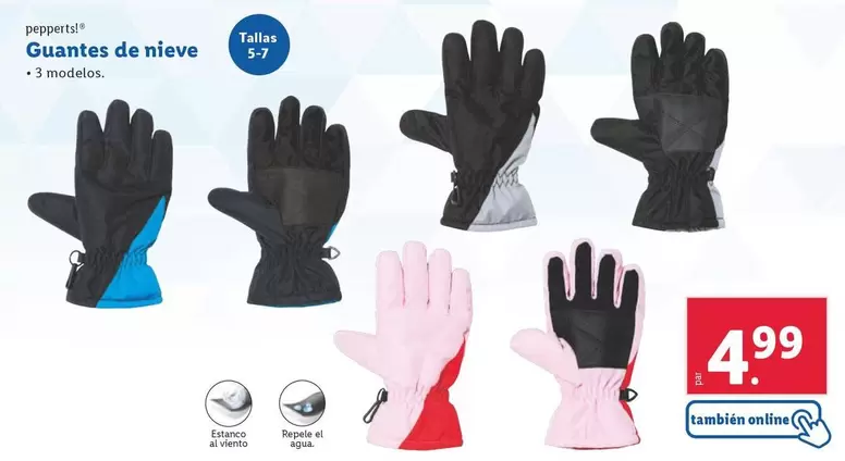 Oferta de Pepperts - Guantes De Nieve por 4,99€ en Lidl