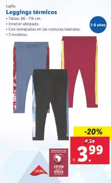 Oferta de Lupilu - Leggings Térmicos por 3,99€ en Lidl