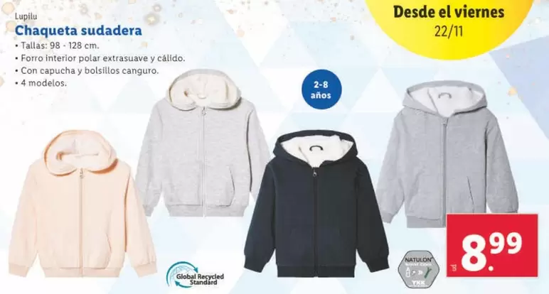 Oferta de Lupilu - Chaqueta Sudadera por 8,99€ en Lidl