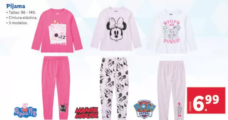 Oferta de Pijama por 6,99€ en Lidl