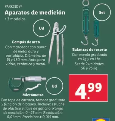 Oferta de Parkside - Aparatos De Medición por 4,99€ en Lidl