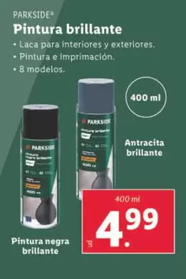 Oferta de Parkside - Pintura Brillante por 4,99€ en Lidl