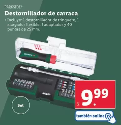 Oferta de Parkside - Destornillador De Carraca por 9,99€ en Lidl