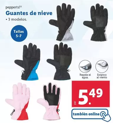 Oferta de Pepperts - Guantes De Nieve por 5,49€ en Lidl