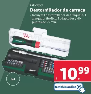 Oferta de Parkside - Destornillador De Carraca por 10,99€ en Lidl