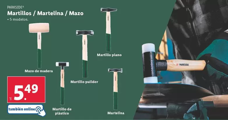 Oferta de Parkside - Martillos/Martelina/Mazo  por 5,49€ en Lidl