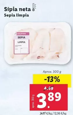 Oferta de Sepia Limpia por 3,89€ en Lidl