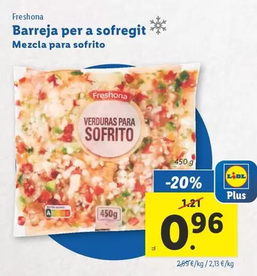 Oferta de Freshona - Mezcla Para Sofrito por 0,96€ en Lidl