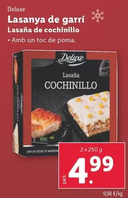 Oferta de Deluxe - Lasaña De Cochinillo por 4,99€ en Lidl