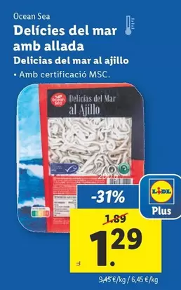 Oferta de Ocean Sea - Delicias Del Mar Al Ajillo por 1,29€ en Lidl