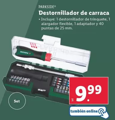 Oferta de Parkside - Destornillador De Carraca por 9,99€ en Lidl