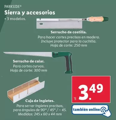 Oferta de Parkside - Sierra Y Accesorios por 3,49€ en Lidl