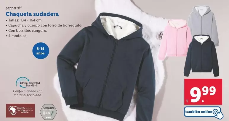 Oferta de Pepperts - Chaqueta Sudadera por 9,99€ en Lidl