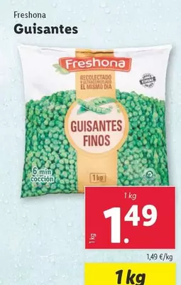 Oferta de Freshona - Guisantes por 1,49€ en Lidl