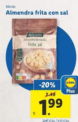 Oferta de Alesto - Almendra Frita Con Sal  por 1,99€ en Lidl