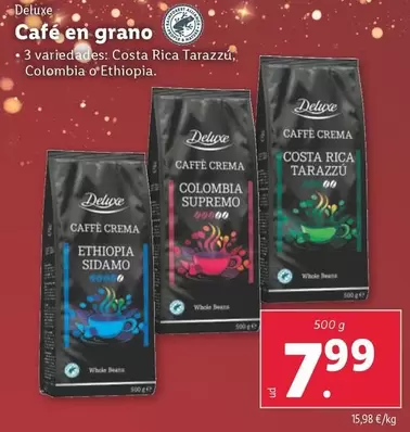 Oferta de Deluxe - Café En Grano por 7,99€ en Lidl