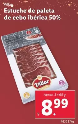 Oferta de Villar - Estuche De Paleta De Cebo Ibérica 50% por 8,99€ en Lidl