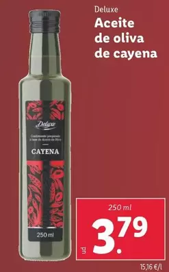 Oferta de Deluxe - Aceite De Oliva De Cayena  por 3,79€ en Lidl